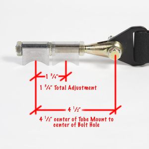Limit Strap Clevis & Weld Block - Round Tube - Single Strap